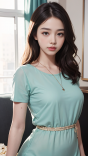 看一看清纯女神是如何驾驭圆领短袖连衣裙的,清新甜美又减龄系列4高清手机壁纸