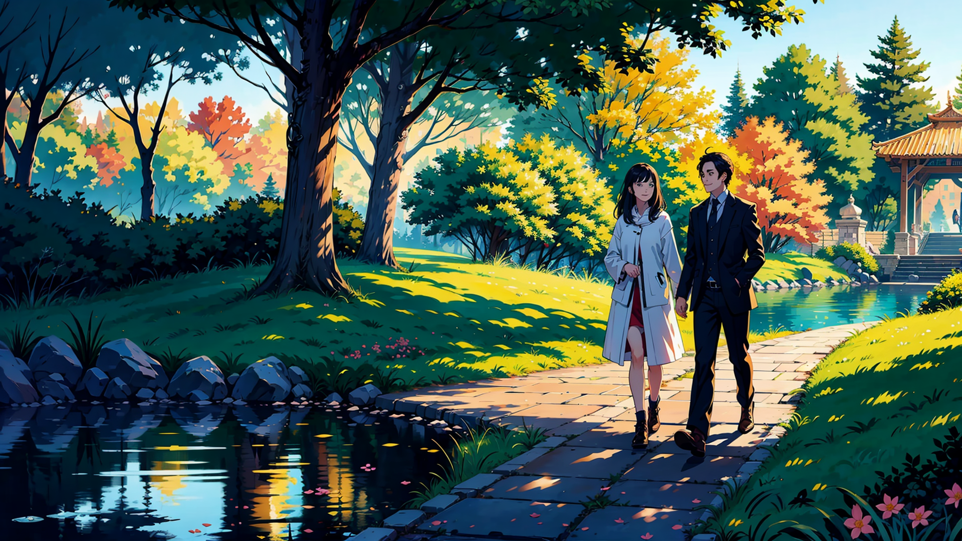 约会中的情侣头像高清壁纸