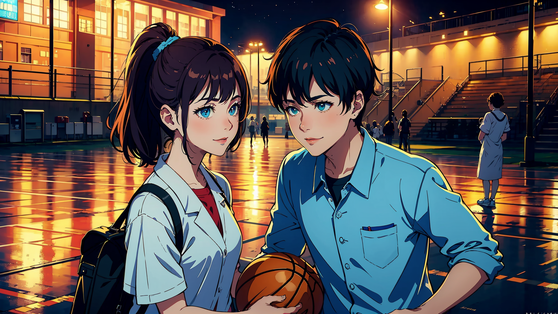 一男一女约会动漫情侣高清头像图片