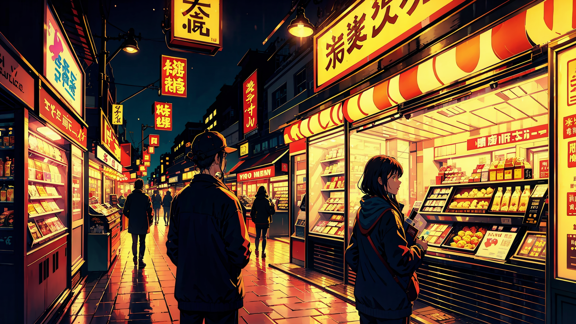 恩爱中的动漫情侣高清桌面壁纸