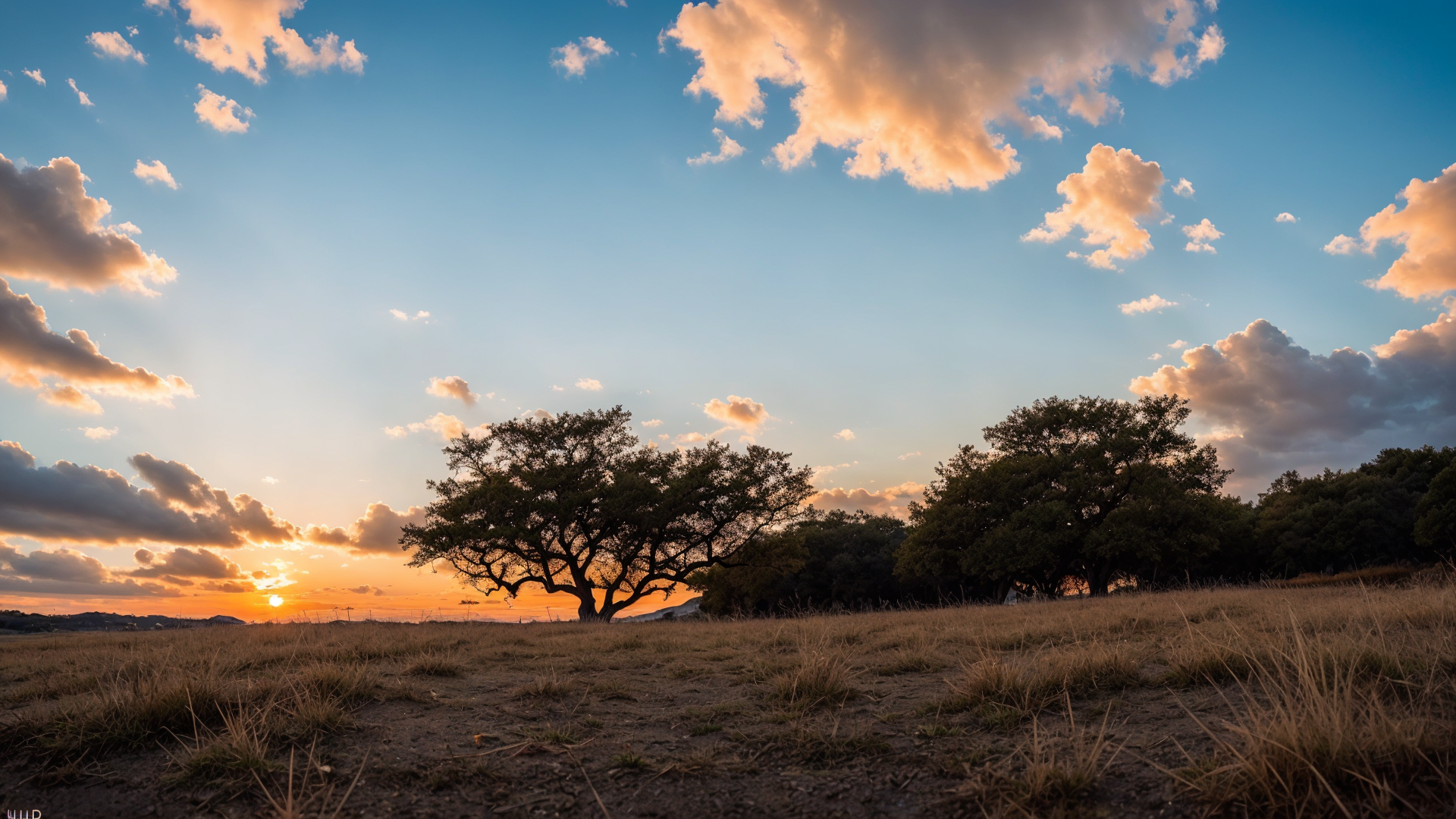日落下的黄昏天空高清风景图片