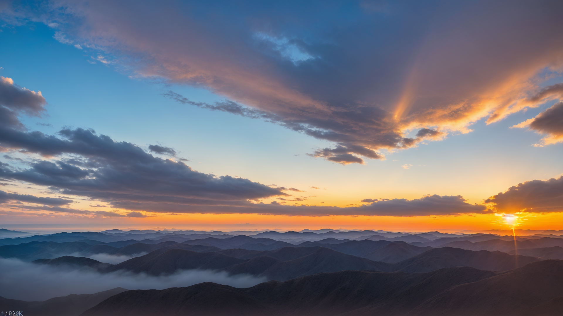 日落下的黄昏天空高清风景图片