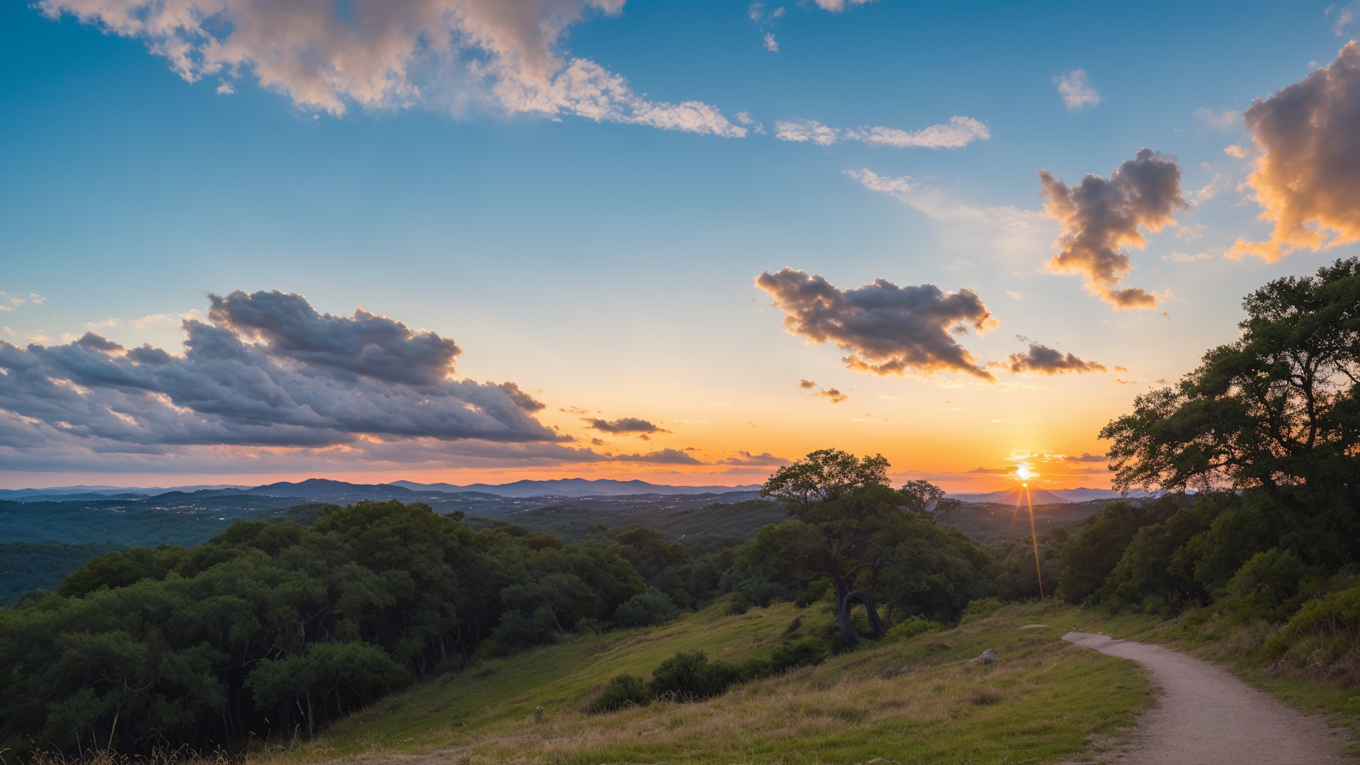 日落下的黄昏天空高清风景图片