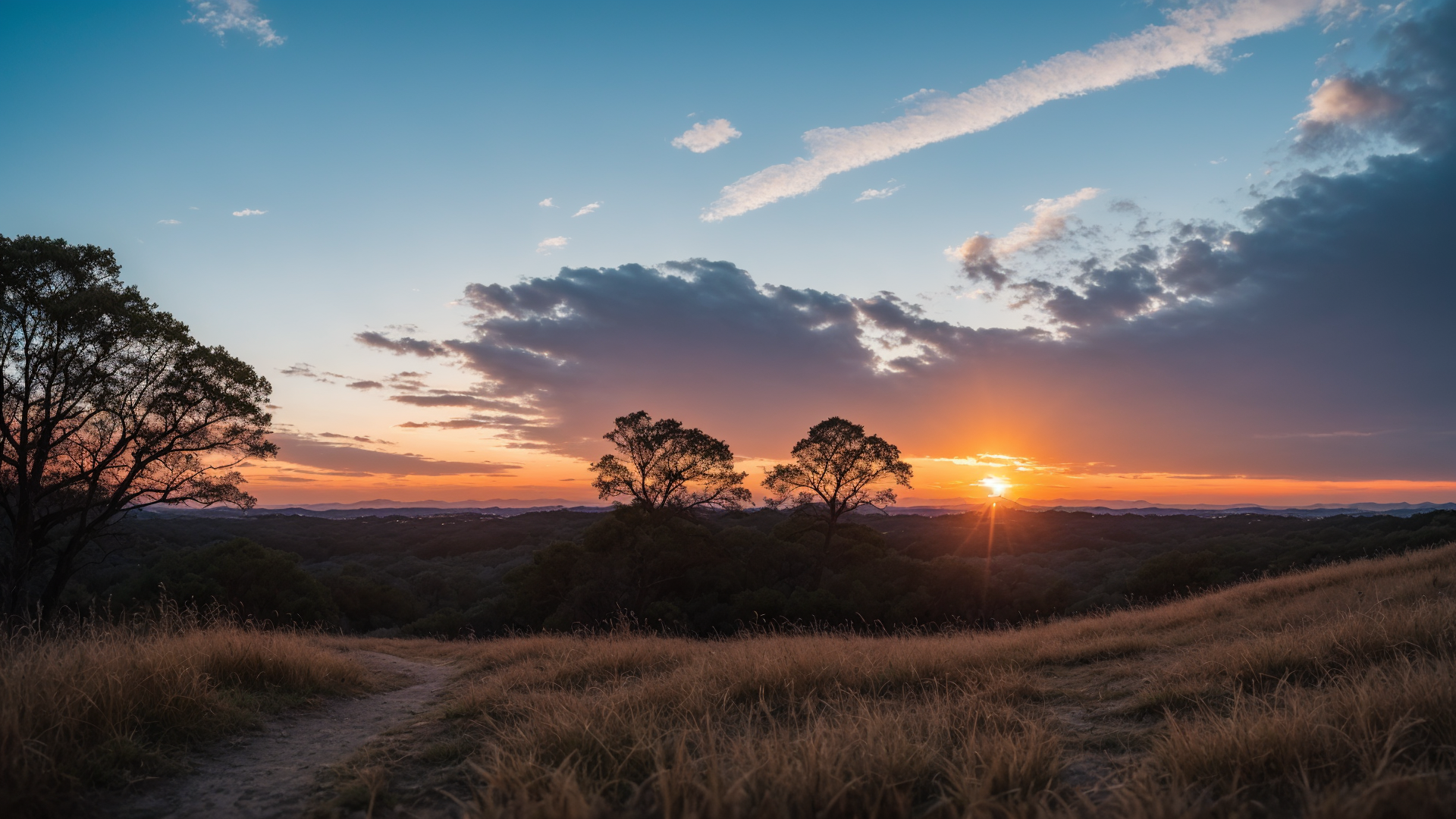 日落下的黄昏天空高清风景图片