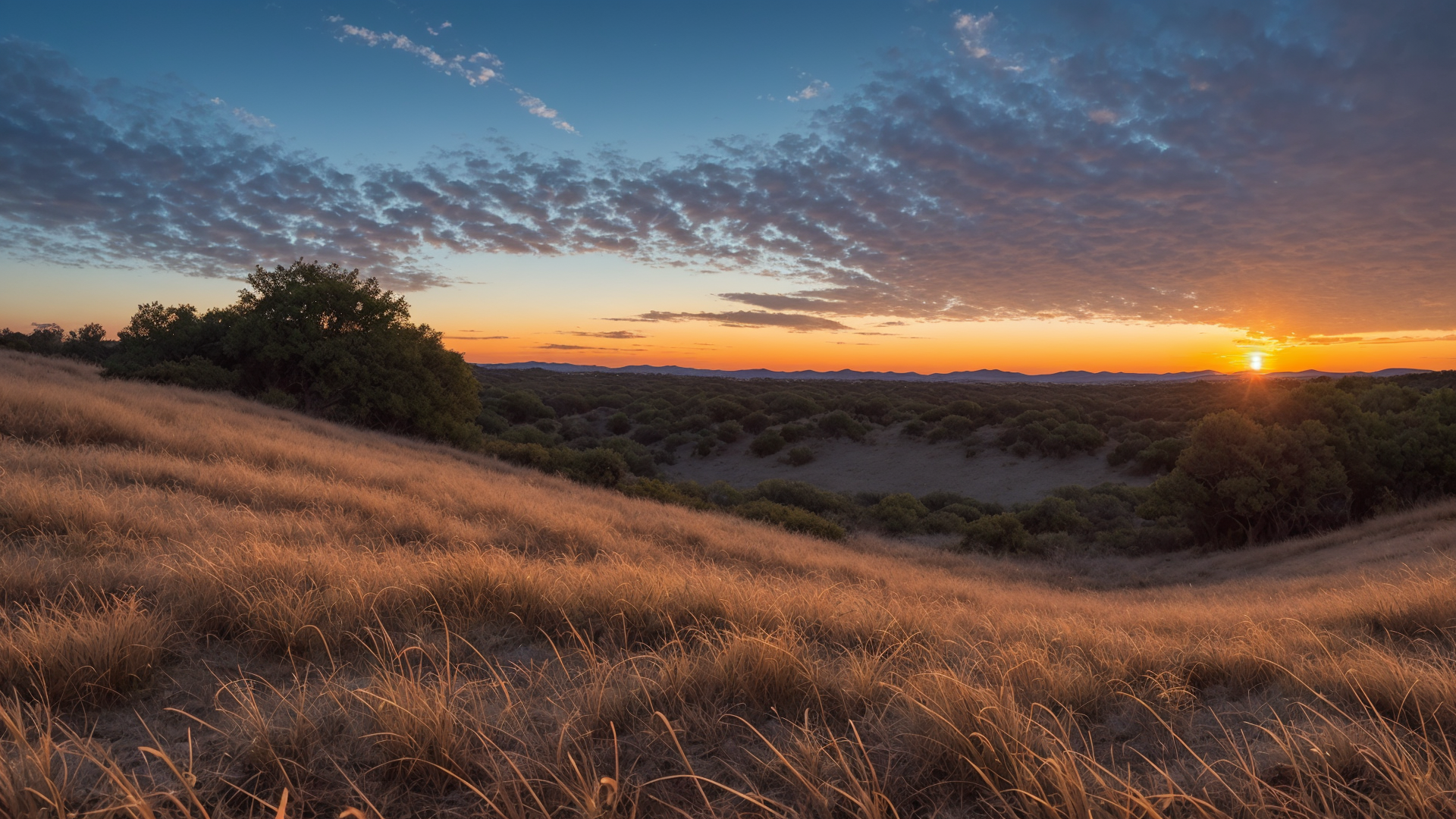 日落下的黄昏天空高清风景图片