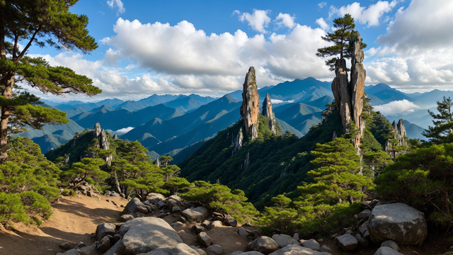 黄山夏天<strong>唯美</strong>云雾风景高清壁纸图片