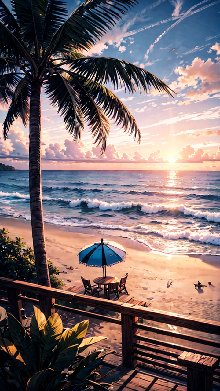 二次元海滩之美,让你心动不已的风景壁纸