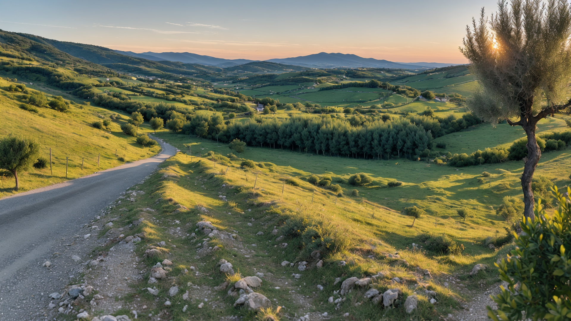 日落下的普利亚黄昏晚霞美不胜收图片
