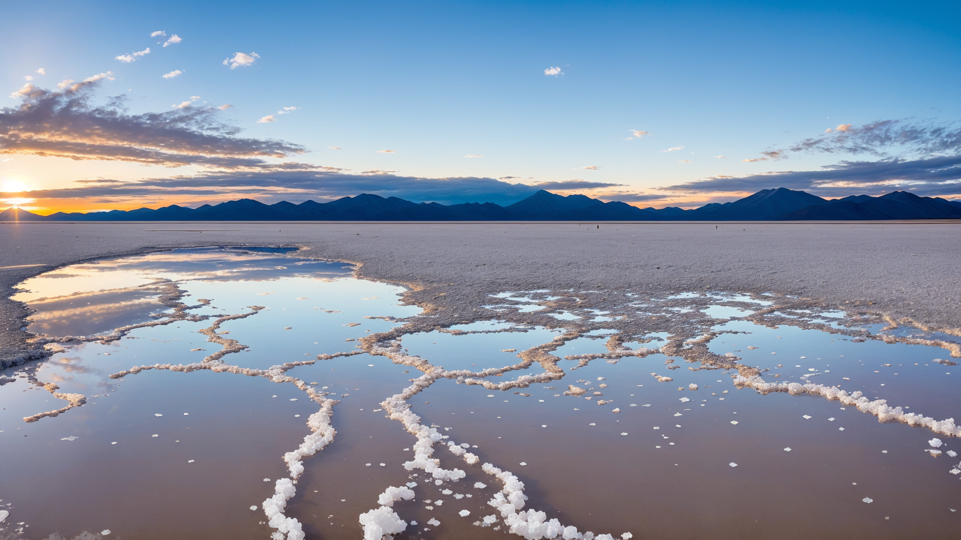 勇敢面对风与天空,玻利维亚乌尤尼盐湖自然风景系列3高清图片